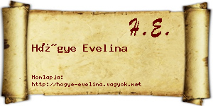 Hőgye Evelina névjegykártya